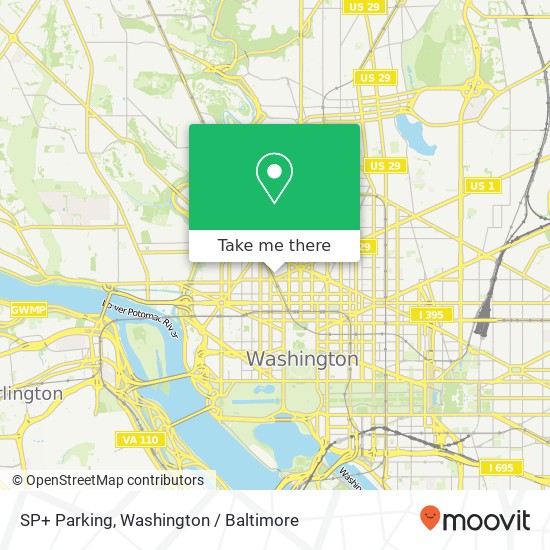 SP+ Parking, 1211 Connecticut Ave NW map