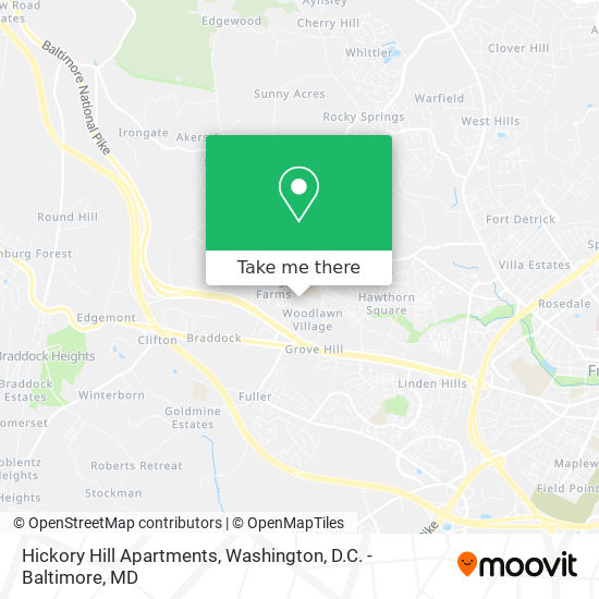 Mapa de Hickory Hill Apartments