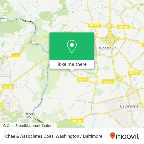 Mapa de Chae & Associates Cpas, 6630 Baltimore National Pike