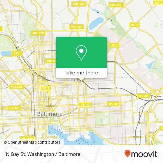 N Gay St, Baltimore, MD 21213 map