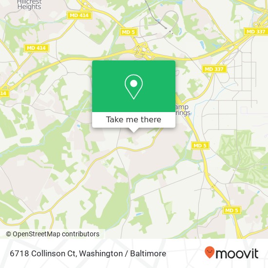 Mapa de 6718 Collinson Ct, Temple Hills, MD 20748