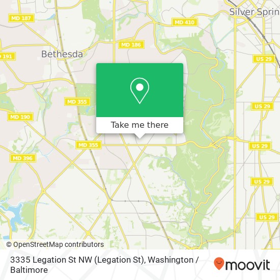 3335 Legation St NW (Legation St), Washington, DC 20015 map