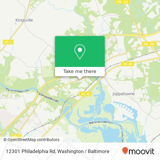 Mapa de 12301 Philadelphia Rd, Kingsville, MD 21087