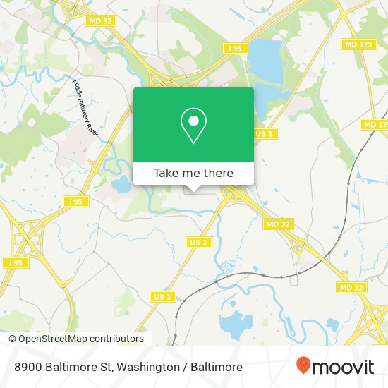 Mapa de 8900 Baltimore St, Savage, MD 20763