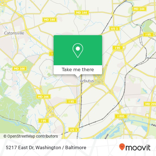 Mapa de 5217 East Dr, Halethorpe, MD 21227