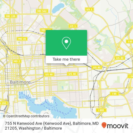 755 N Kenwood Ave (Kenwood Ave), Baltimore, MD 21205 map