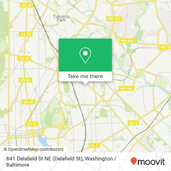 841 Delafield St NE (Delafield St), Washington, DC 20017 map