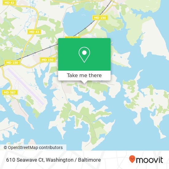 Mapa de 610 Seawave Ct, Middle River, MD 21220