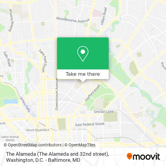 Mapa de The Alameda (The Alameda and 32nd street)