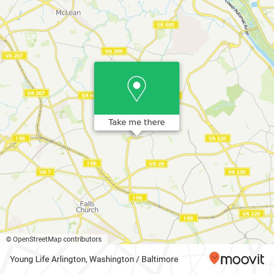 Mapa de Young Life Arlington, 6033 Little Falls Rd