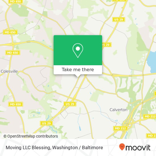 Moving LLC Blessing, 13206 Old Columbia Pike map