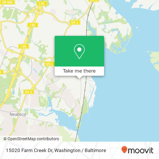 Mapa de 15020 Farm Creek Dr, Woodbridge, VA 22191