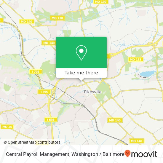 Mapa de Central Payroll Management, 3835 Naylors Ln