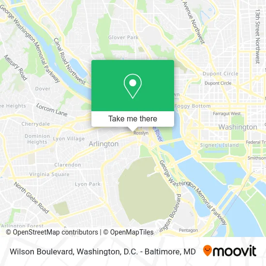 Wilson Boulevard map