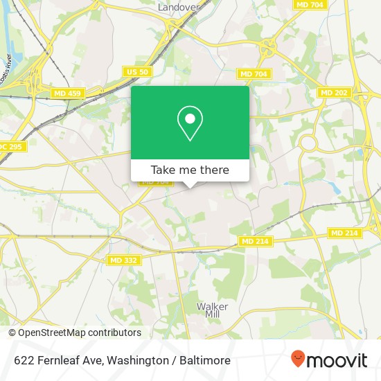 622 Fernleaf Ave, Capitol Heights, MD 20743 map