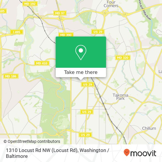 1310 Locust Rd NW (Locust Rd), Washington, DC 20012 map