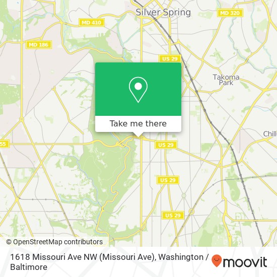 Mapa de 1618 Missouri Ave NW (Missouri Ave), Washington, DC 20011