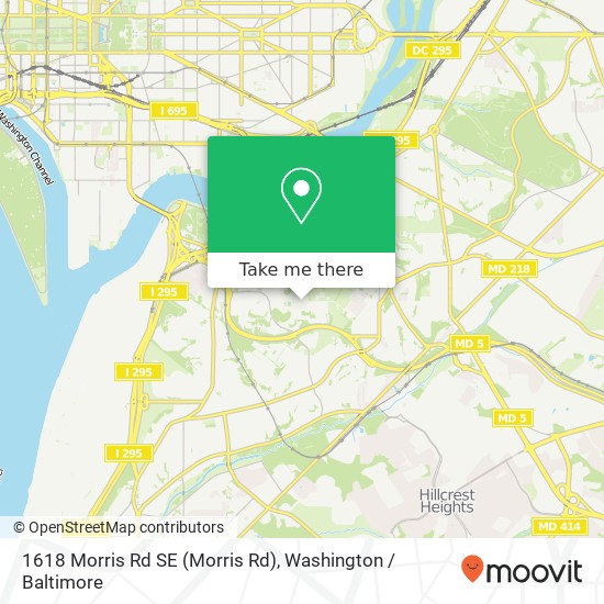 1618 Morris Rd SE (Morris Rd), Washington, DC 20020 map