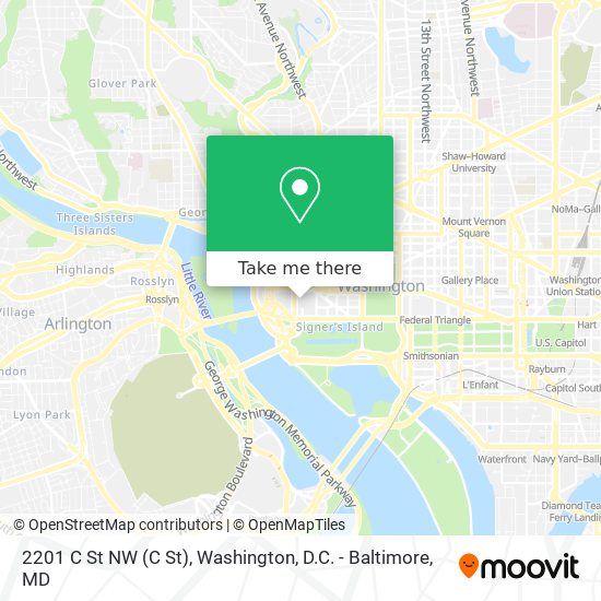 Mapa de 2201 C St NW