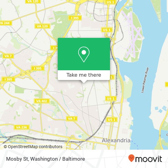 Mosby St, Alexandria (GEORGE WASHINGTON), VA 22305 map