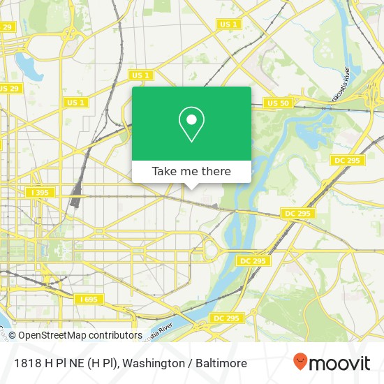 1818 H Pl NE (H Pl), Washington, DC 20002 map