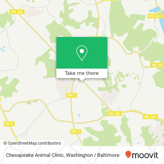 Mapa de Chesapeake Animal Clinic, 9825 Old Solomons Island Rd
