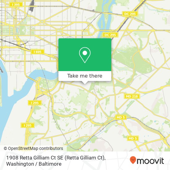 1908 Retta Gilliam Ct SE (Retta Gilliam Ct), Washington, DC 20020 map