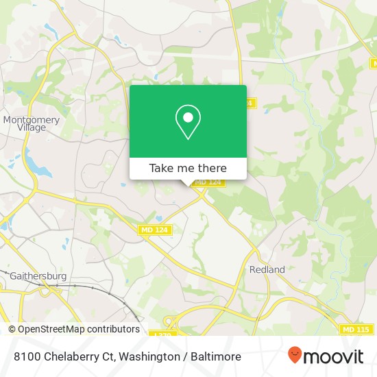 Mapa de 8100 Chelaberry Ct, Gaithersburg, MD 20879