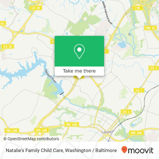 Mapa de Natalie's Family Child Care, 9016 Old Scaggsville Rd