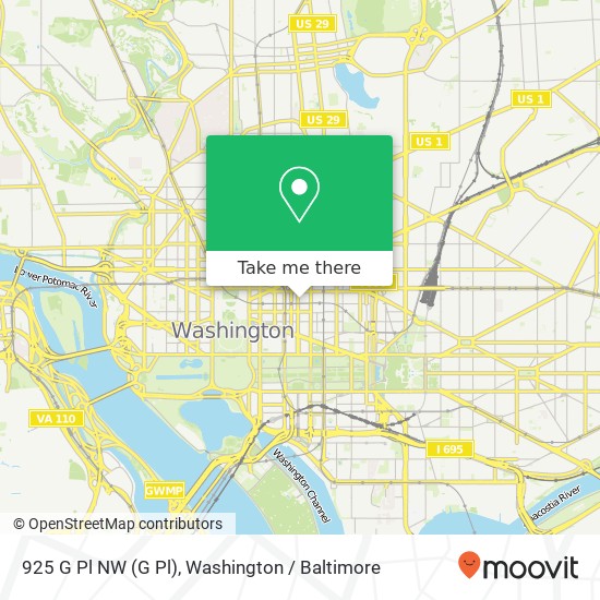 925 G Pl NW (G Pl), Washington, DC 20001 map