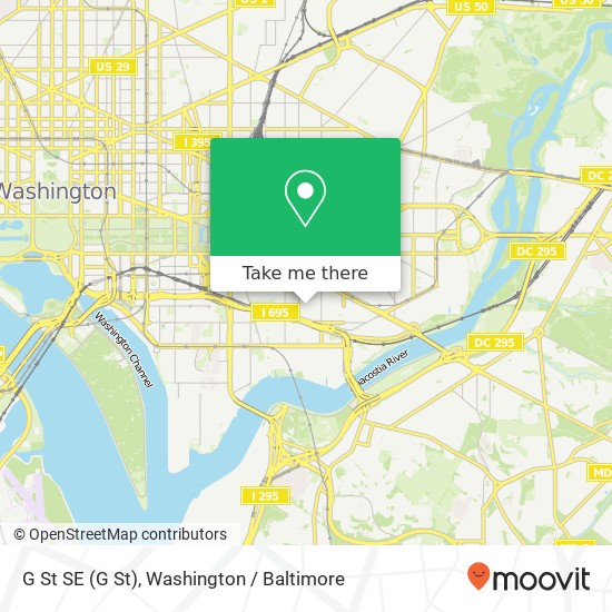 Mapa de G St SE (G St), Washington, DC 20003