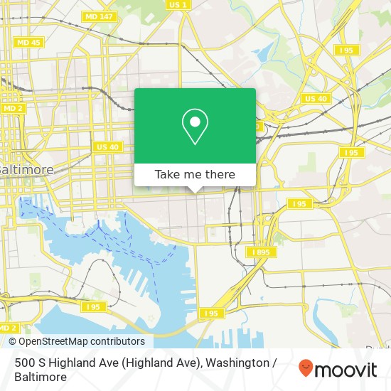 500 S Highland Ave (Highland Ave), Baltimore, MD 21224 map
