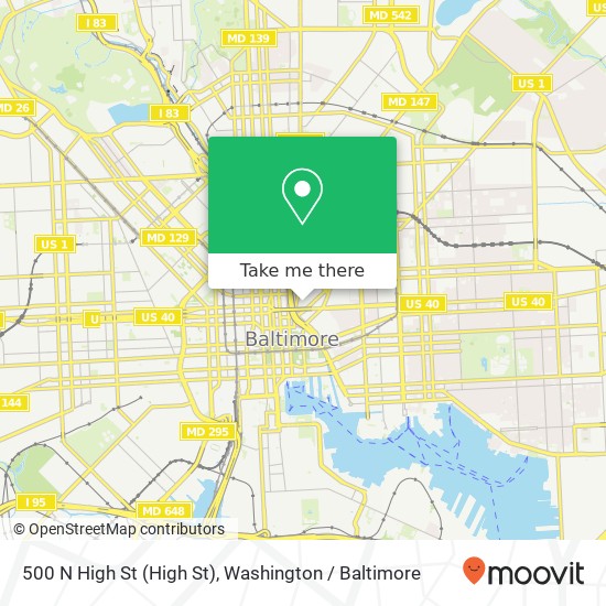 500 N High St (High St), Baltimore, MD 21202 map