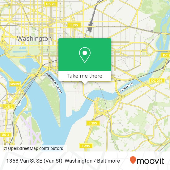 1358 Van St SE (Van St), Washington, DC 20003 map
