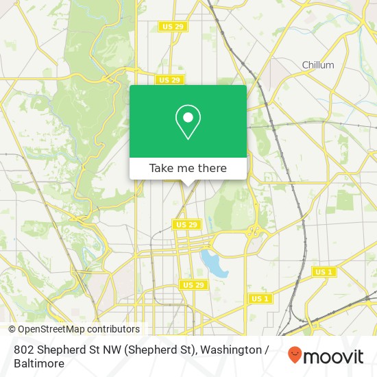 802 Shepherd St NW (Shepherd St), Washington, DC 20011 map