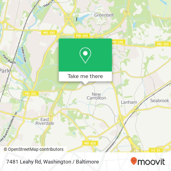 7481 Leahy Rd, New Carrollton, MD 20784 map