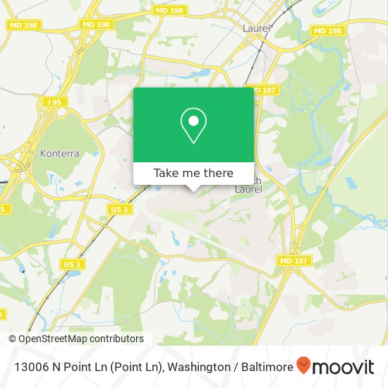 13006 N Point Ln (Point Ln), Laurel, MD 20708 map