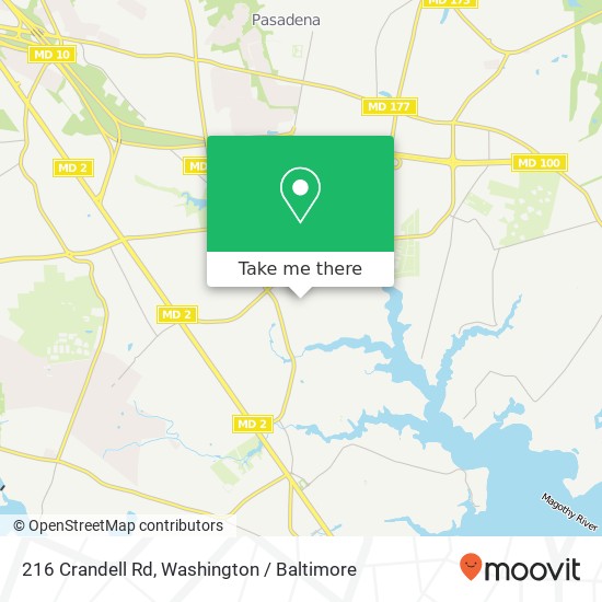 Mapa de 216 Crandell Rd, Severna Park, MD 21146