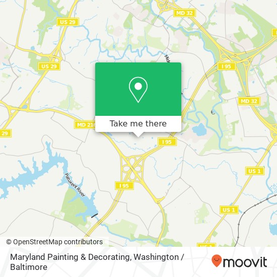 Mapa de Maryland Painting & Decorating, 8614 Eastern Morning Run