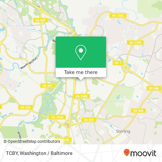 Mapa de TCBY, 45415 Dulles Crossing Plz