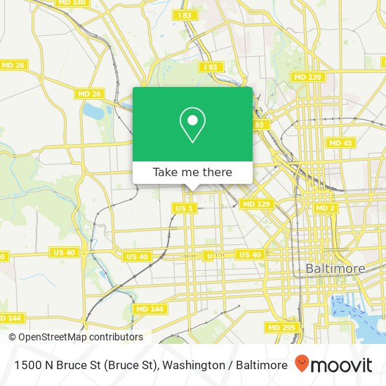 1500 N Bruce St (Bruce St), Baltimore, MD 21217 map