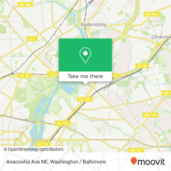 Anacostia Ave NE, Washington, DC 20019 map