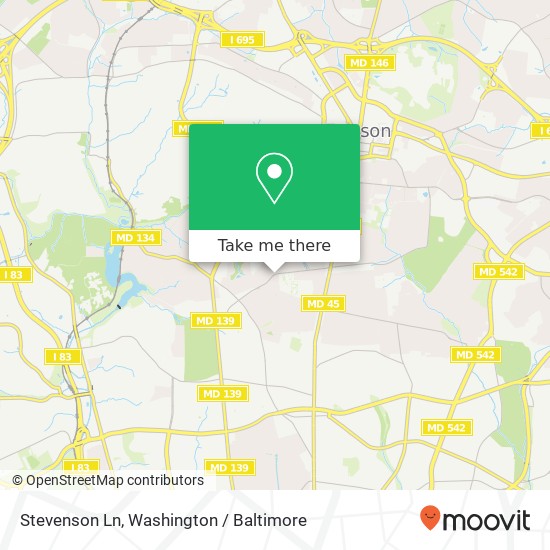 Mapa de Stevenson Ln, Baltimore, MD 21212