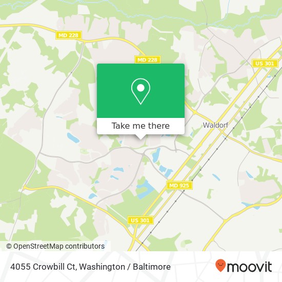 Mapa de 4055 Crowbill Ct, Waldorf, MD 20603