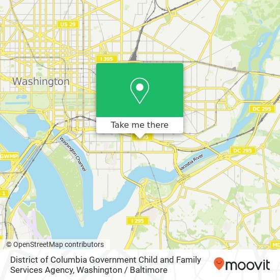 Mapa de District of Columbia Government Child and Family Services Agency, 200 I St SE
