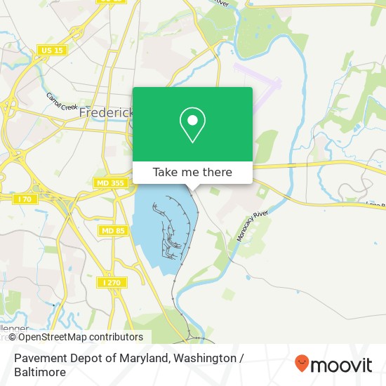 Mapa de Pavement Depot of Maryland, 7908 Reichs Ford Rd
