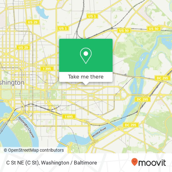 C St NE (C St), Washington, DC 20002 map