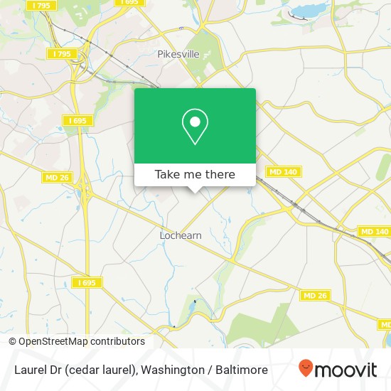 Mapa de Laurel Dr (cedar laurel), Gwynn Oak, MD 21207