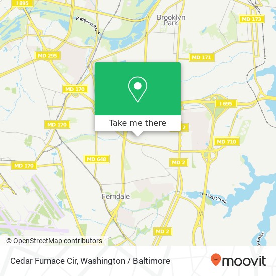 Cedar Furnace Cir, Glen Burnie, MD 21061 map