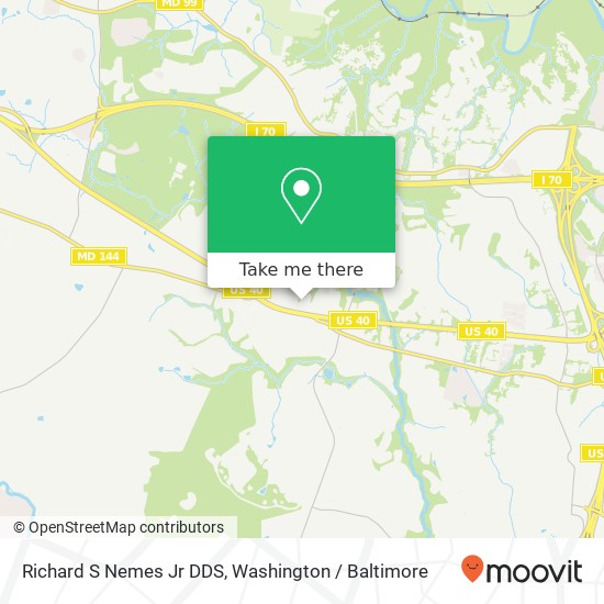 Richard S Nemes Jr DDS, 10316 Baltimore National Pike map